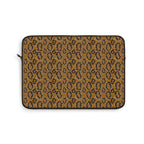 Snake Print Laptop Sleeve — Brown Animal Pattern Protective Case