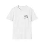Leopard Pocket Tee — Minimalist Leopard Face Chest Print T-Shirt