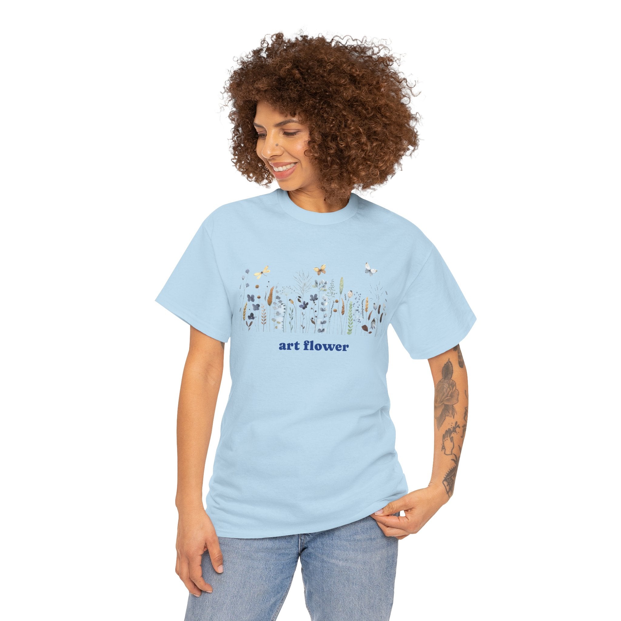 Floral and butterfly Graphic Tee