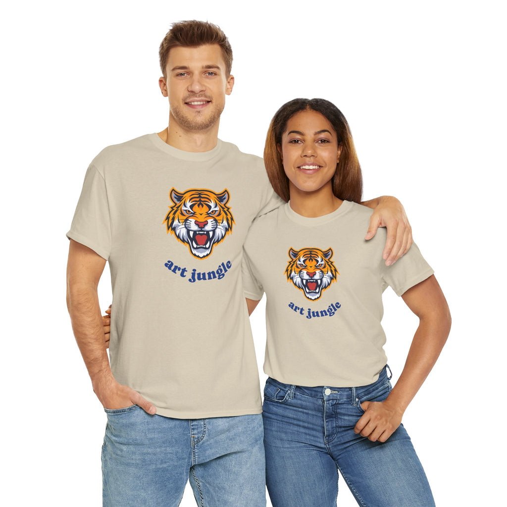 Tiger Head Tee Shirt - Unisex Heavy Cotton