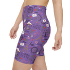 Paris-Inspired Women's Workout Shorts, Fitness Apparel, Yoga Shorts, Summer Activewear.