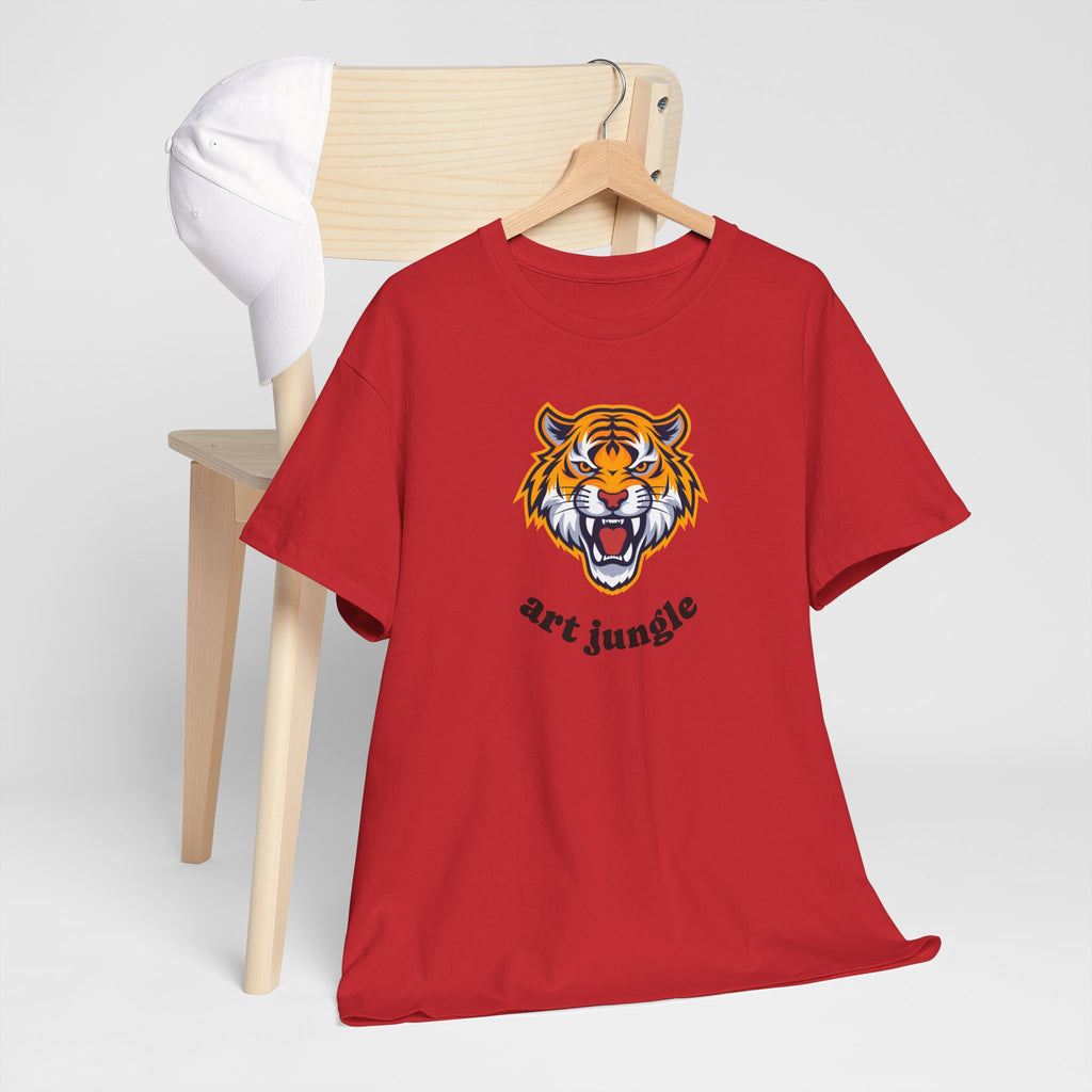 Tiger Head Tee Shirt - Unisex Heavy Cotton