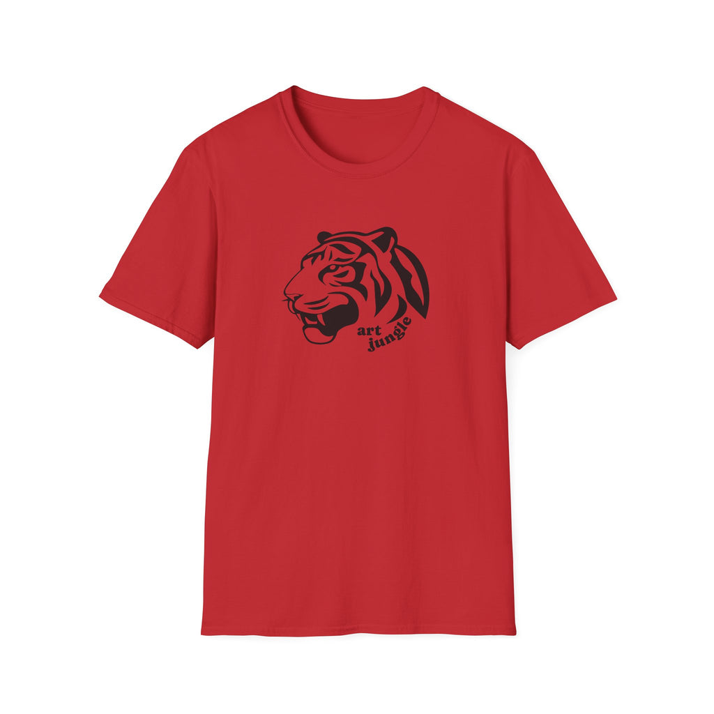 Tiger Head Graphic T-Shirt — 'art jungle' Minimalist Wildlife Tee 
