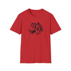 Tiger Head Graphic T-Shirt — 'art jungle' Minimalist Wildlife Tee 