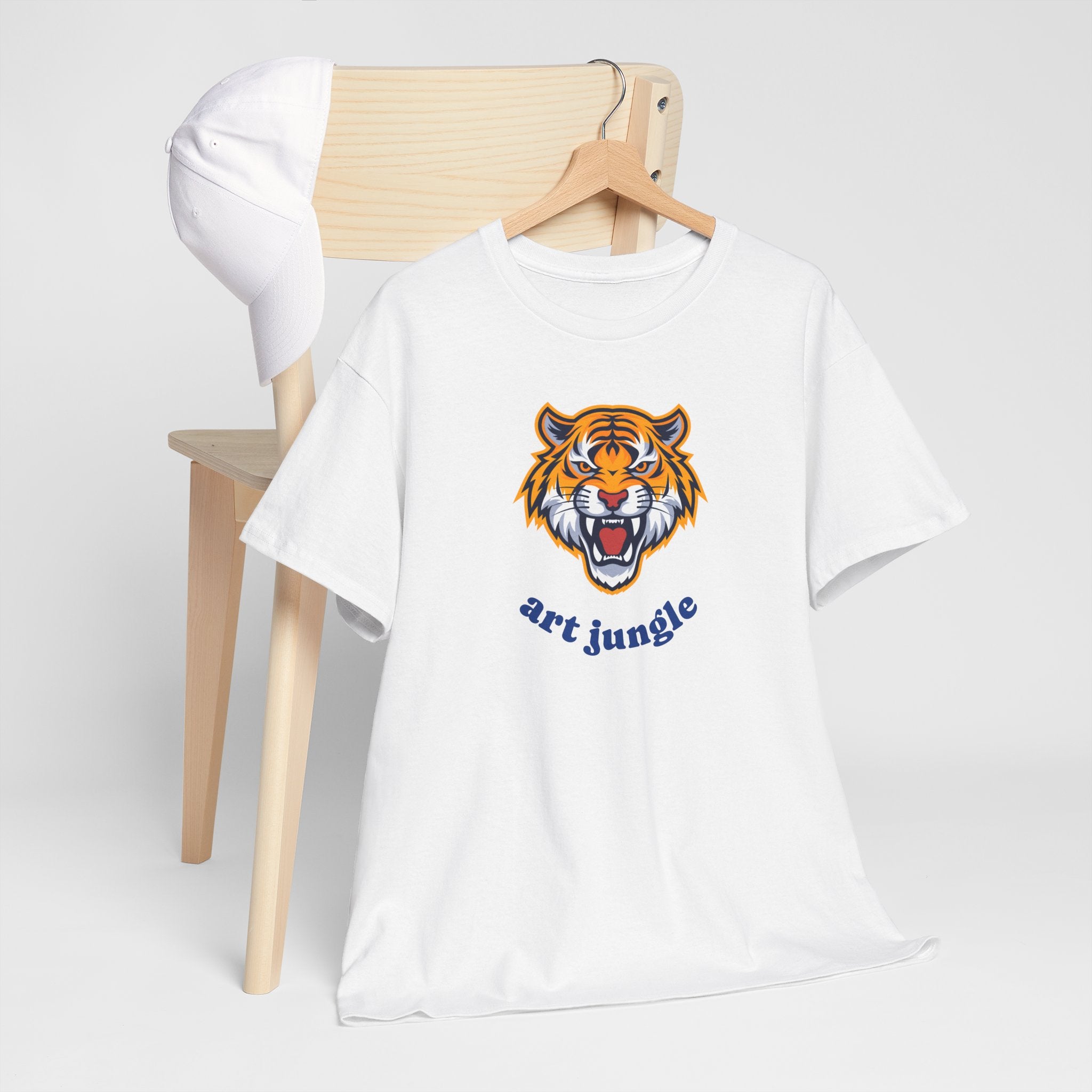 Tiger Head Tee Shirt - Unisex Heavy Cotton