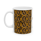 Art Lover Snake Print Ceramic Mug — "Good Morning" Coffee Cup (11oz/15oz)