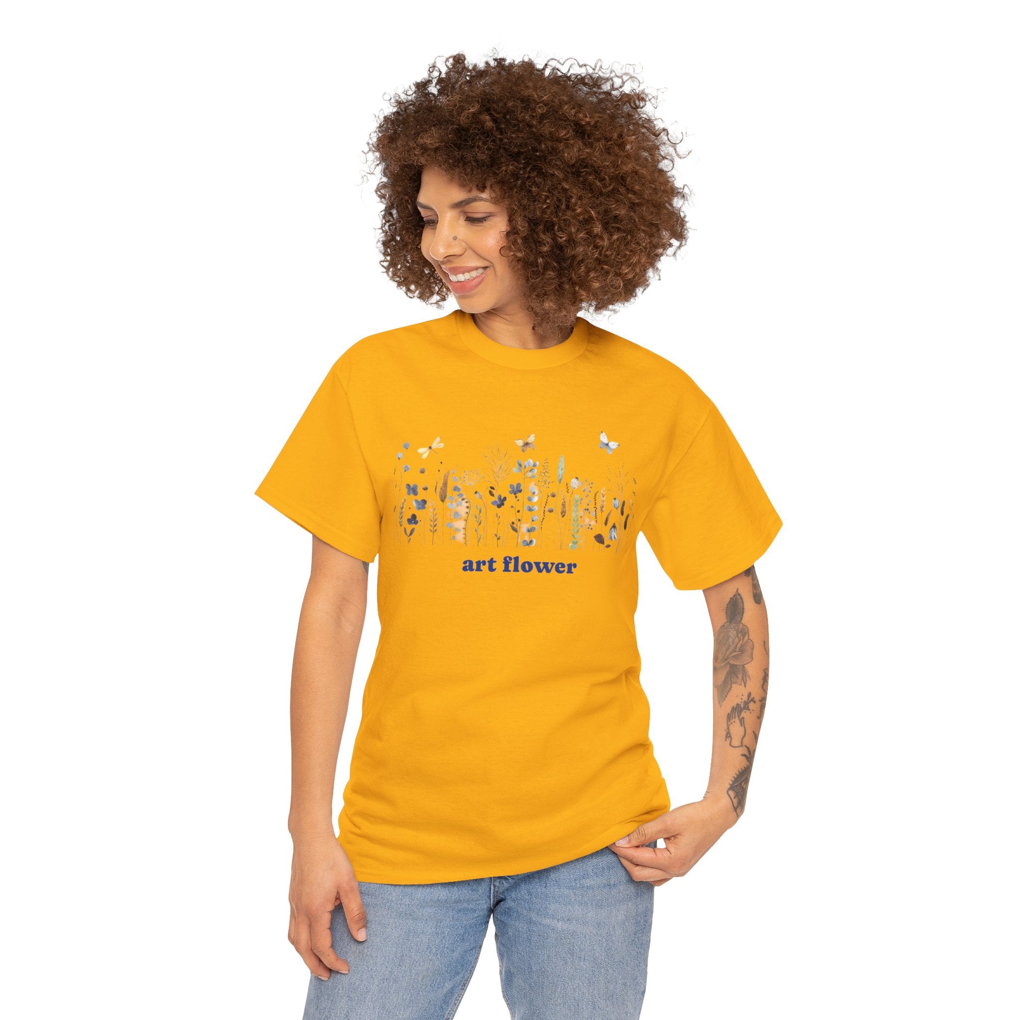 Floral and butterfly Graphic Tee