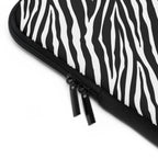 Zebra Print Laptop Sleeve – Black & White Protective Case