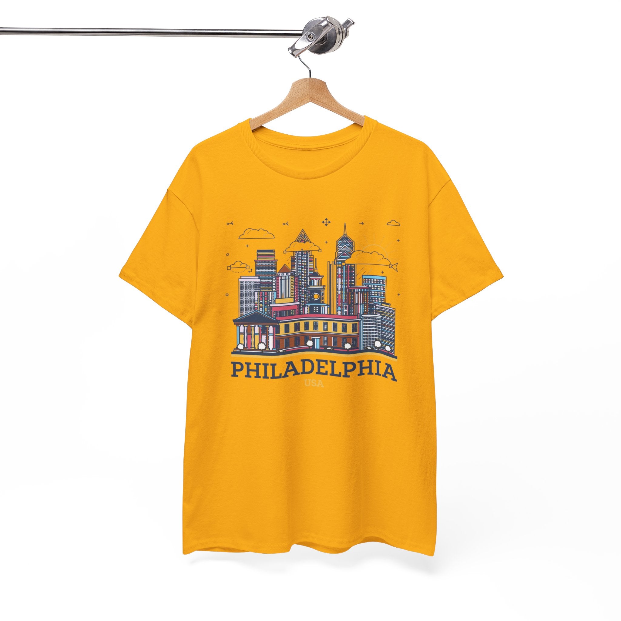 Philadelphia Skyline T-Shirt — Vintage Cityscape Tee 
