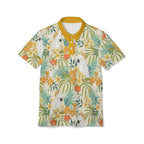 Tropical Cockatoo Polo Shirt — Floral All-Over Print